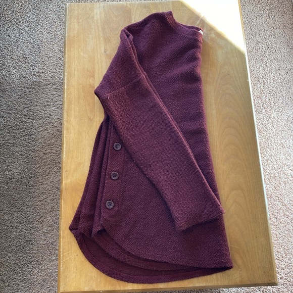 Bb Dakota Burgundy Button Sweater - Picture 3 of 5